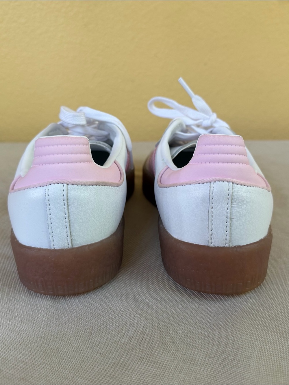 Adidas Originals Samba OG Off White Pink Leather Sneakers Size 7 Like New! - Picture 5 of 9